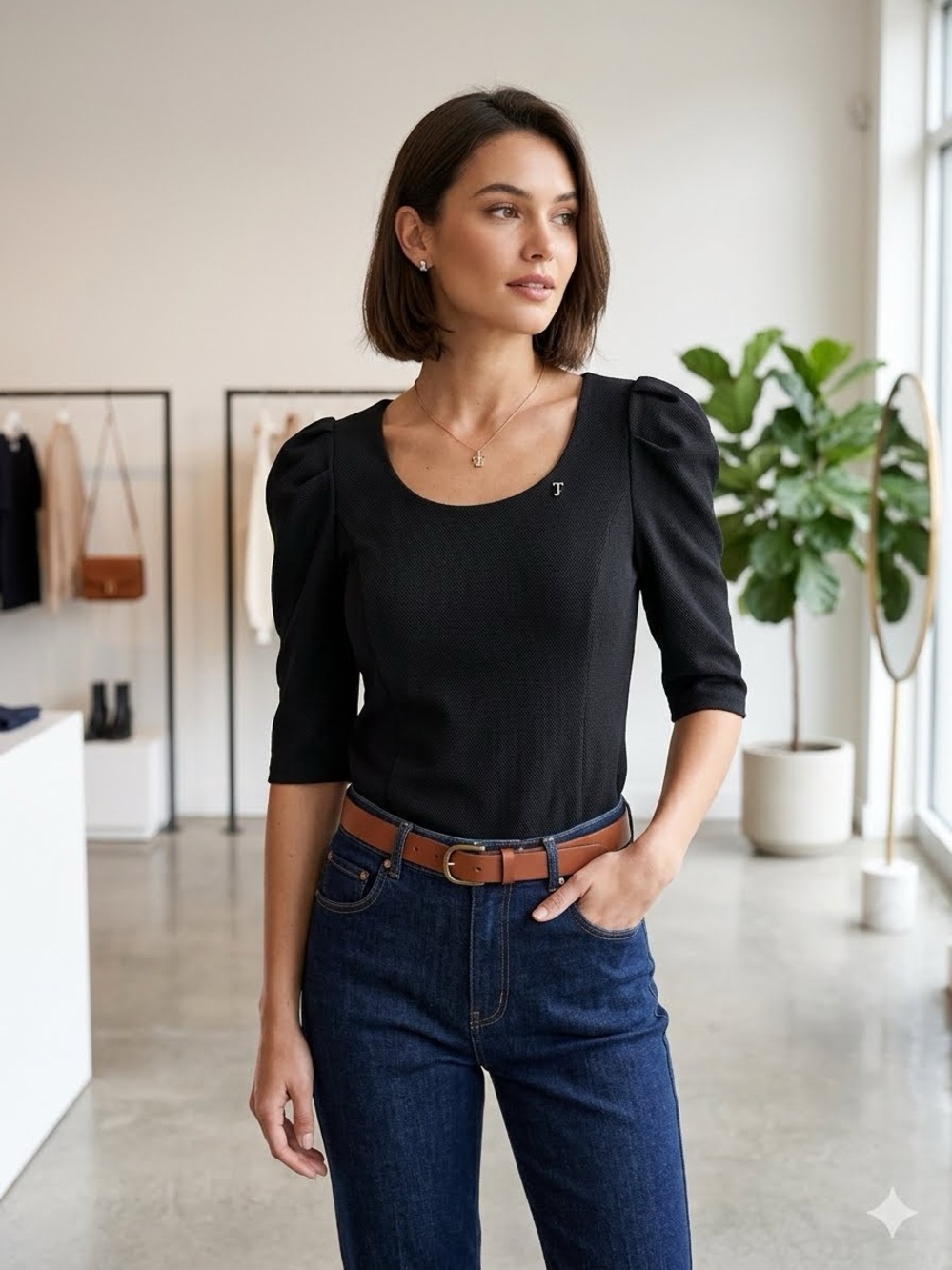 Tara jarmon rushed shoulder top